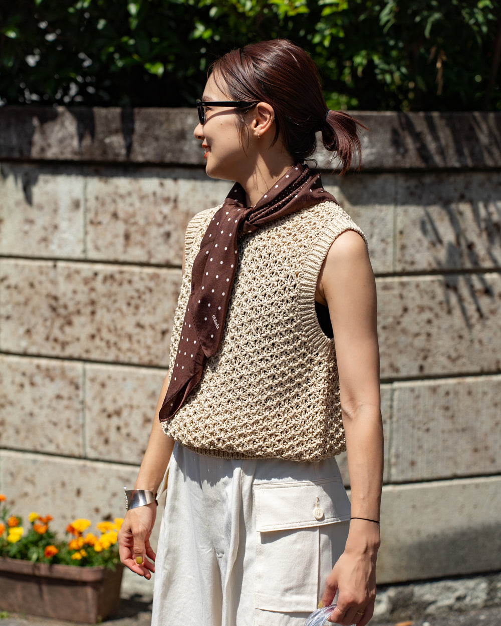 Yonetomi GIMA MESH KNIT VEST – Friday
