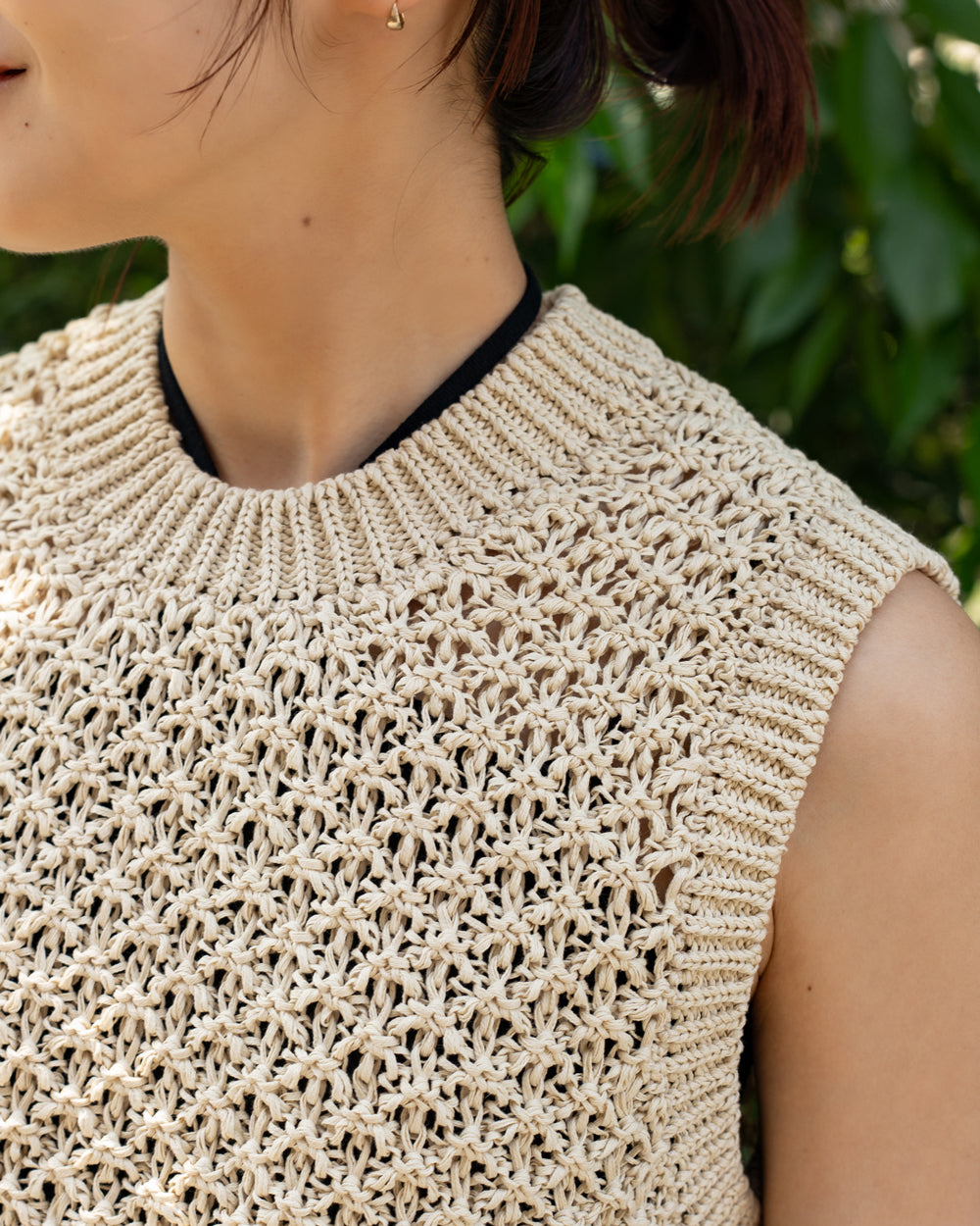 Yonetomi GIMA MESH KNIT VEST