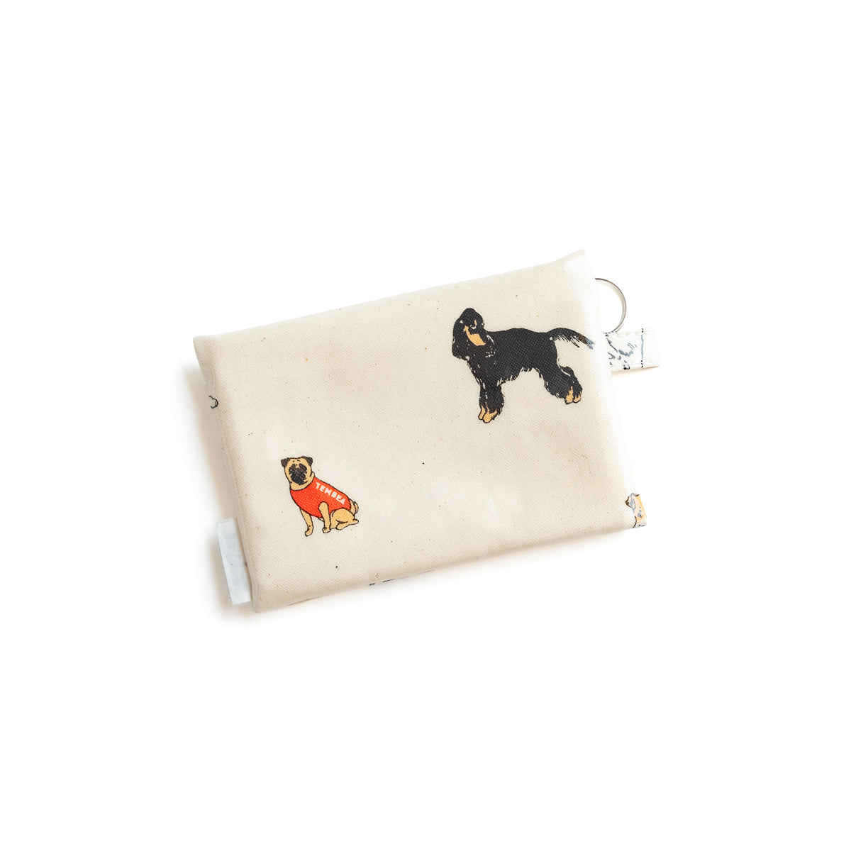 TEMBEA　FLAT POUCH SMALL -DOG PRINT