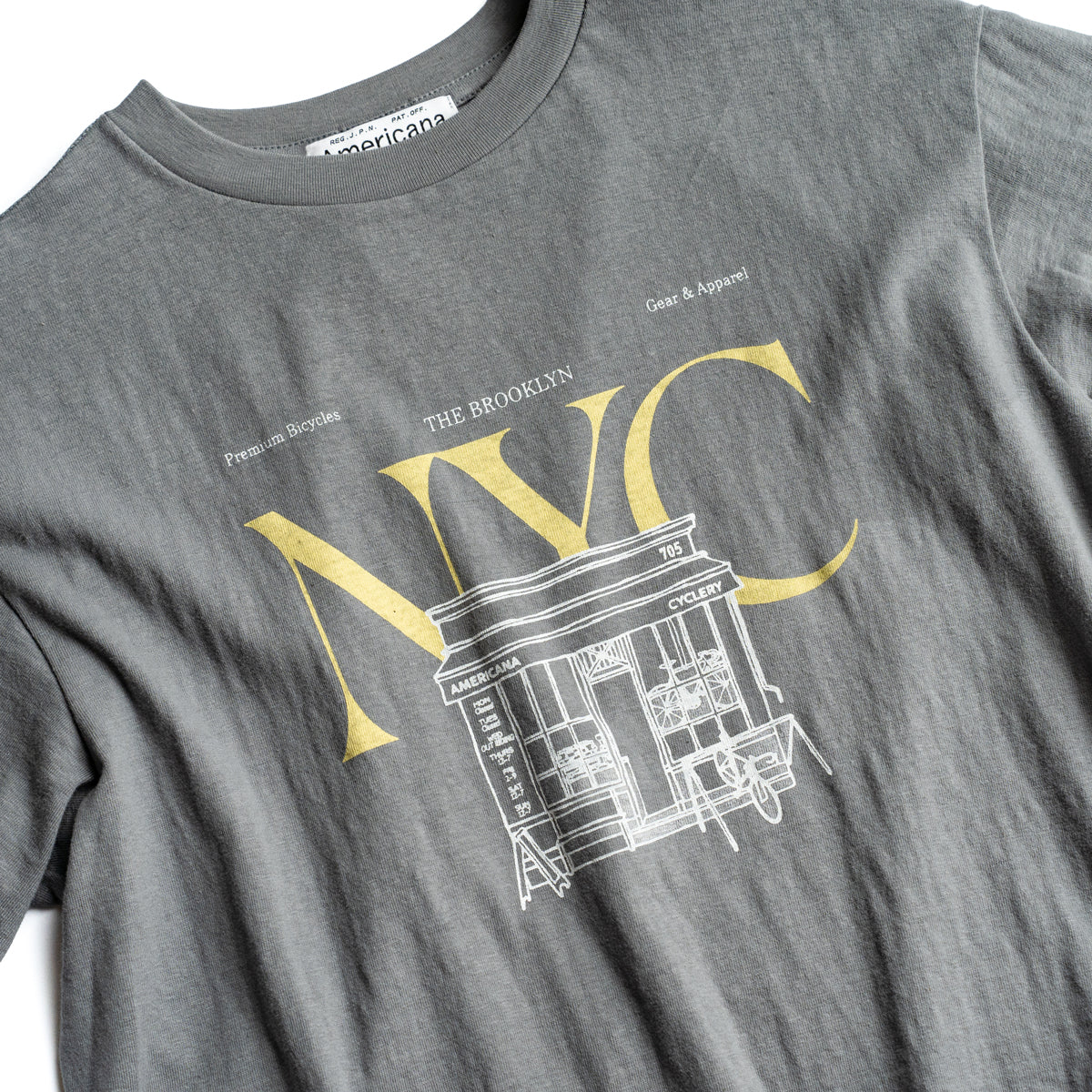 Americana × Friday  "AMERICANA CYCLERY" -Gray