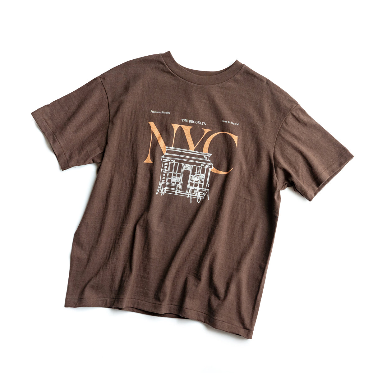 Americana × Friday  "AMERICANA CYCLERY" -Brown