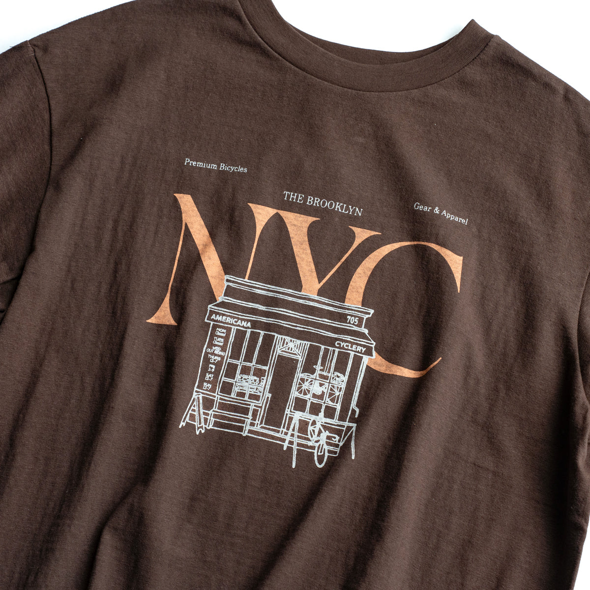 Americana × Friday  "AMERICANA CYCLERY" -Brown