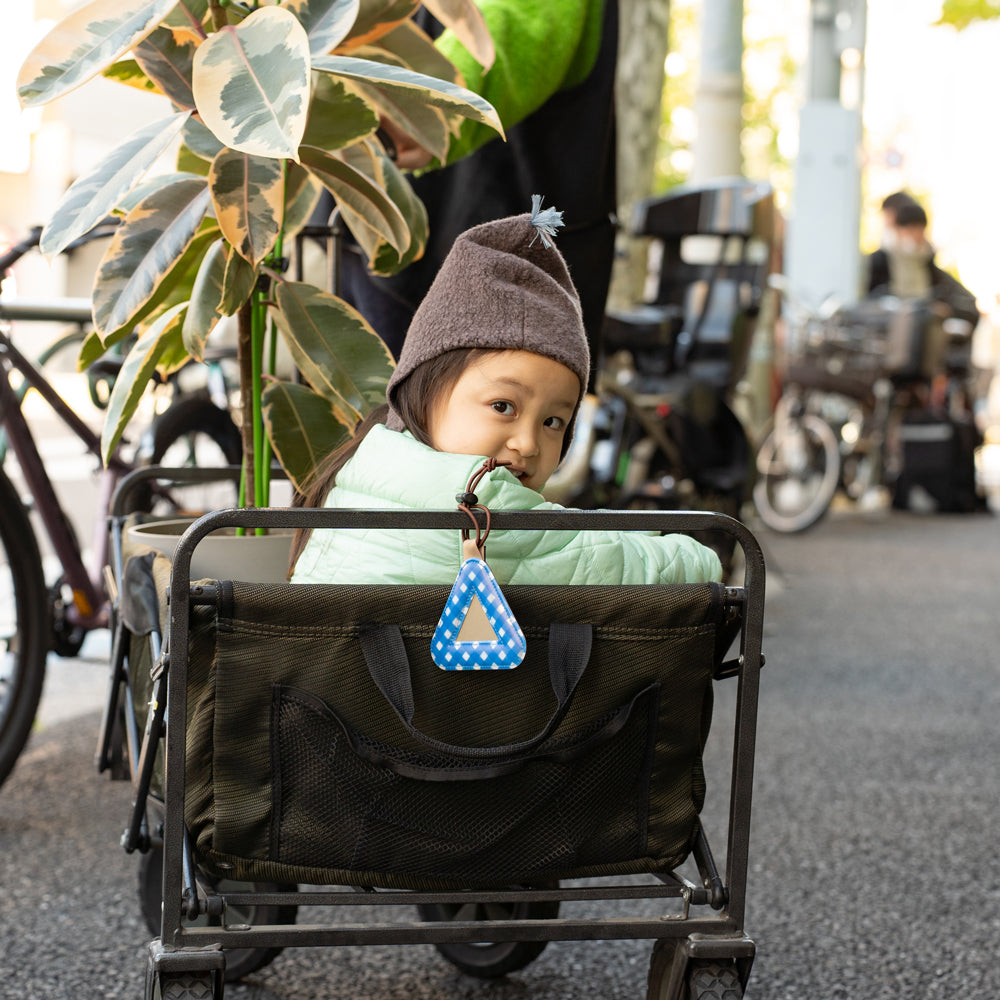 BLUE LUG × Friday  Triangle reflector -Gingham check