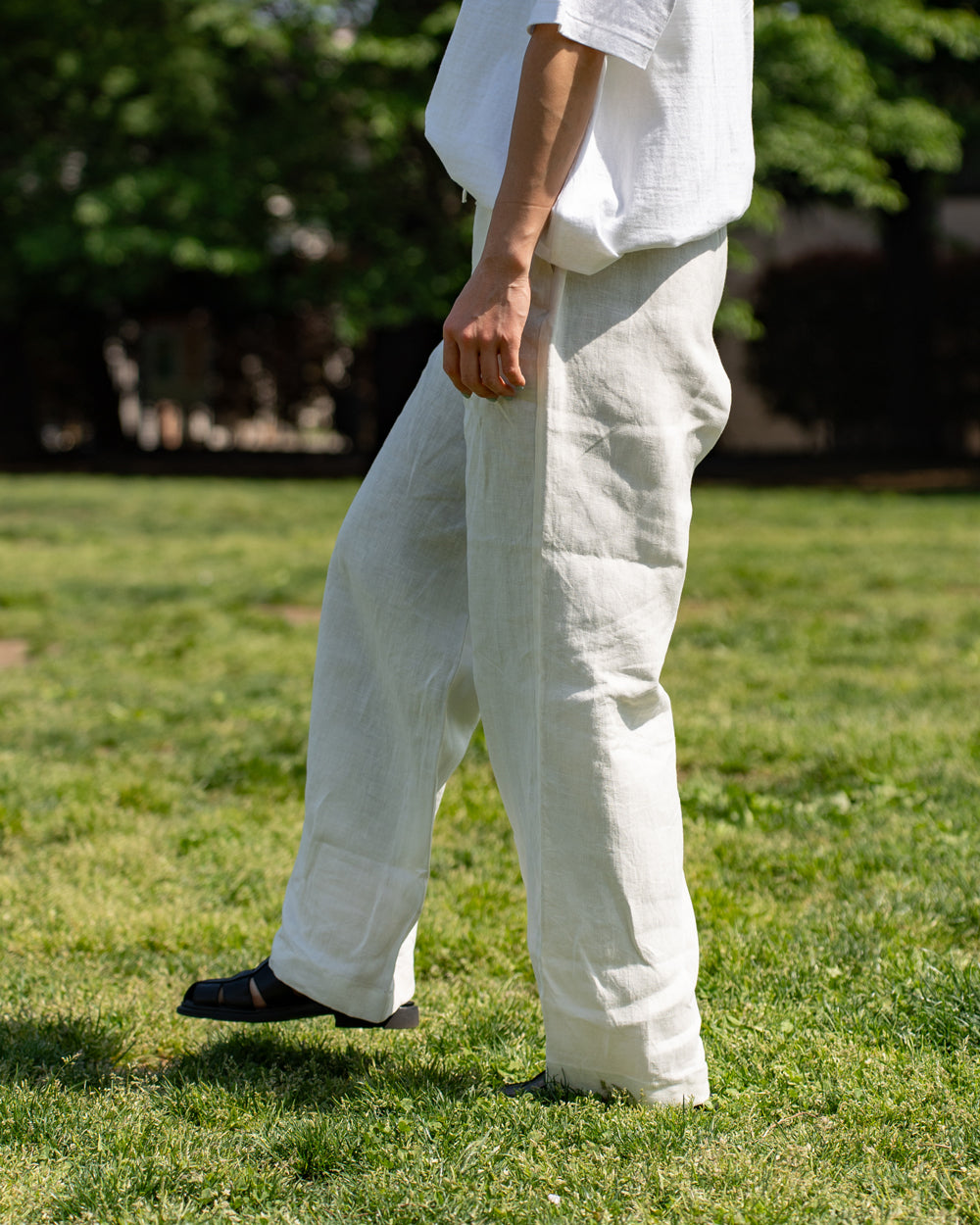 F F F   Easy pants  -Linen  "Off white"