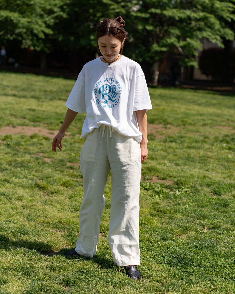 F F F   Easy pants  -Linen  "Off white"