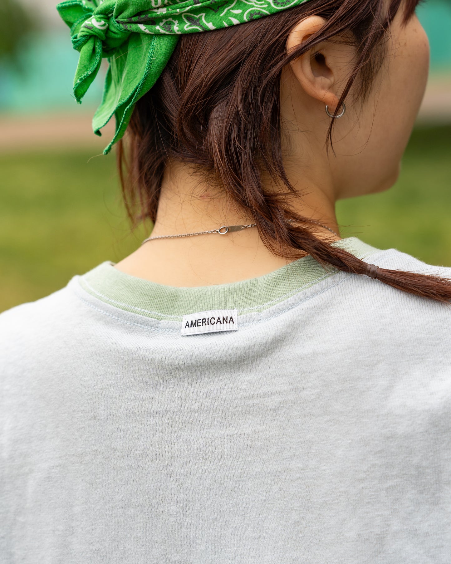 Americana Cropped ringer tee