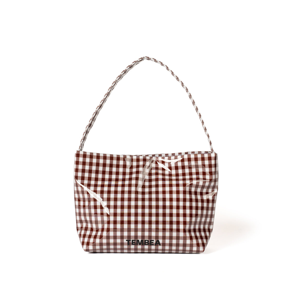 TEMBEA × Friday  SINGLE TOTE SHORT "GINGHAM BROWN"