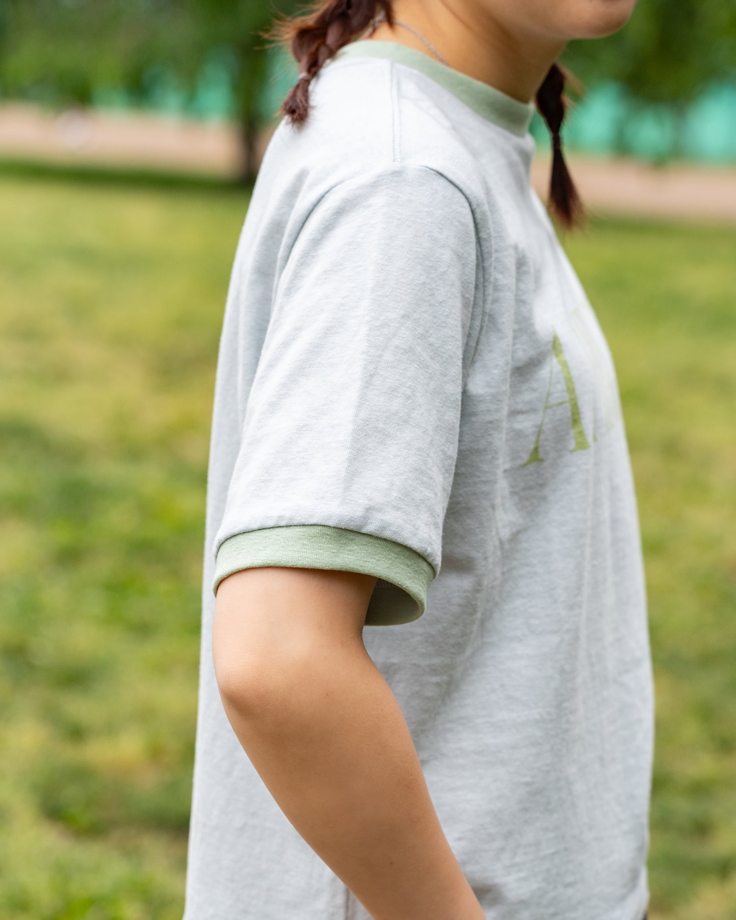 Americana Cropped ringer tee