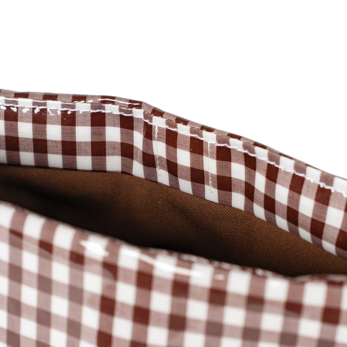 TEMBEA × Friday  SINGLE TOTE SHORT "GINGHAM BROWN"