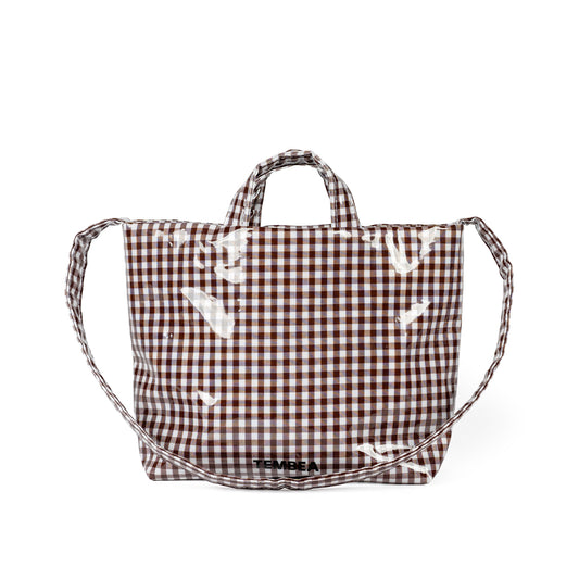 TEMBEA × Friday  SHOULDER BAG "GINGHAM BROWN"