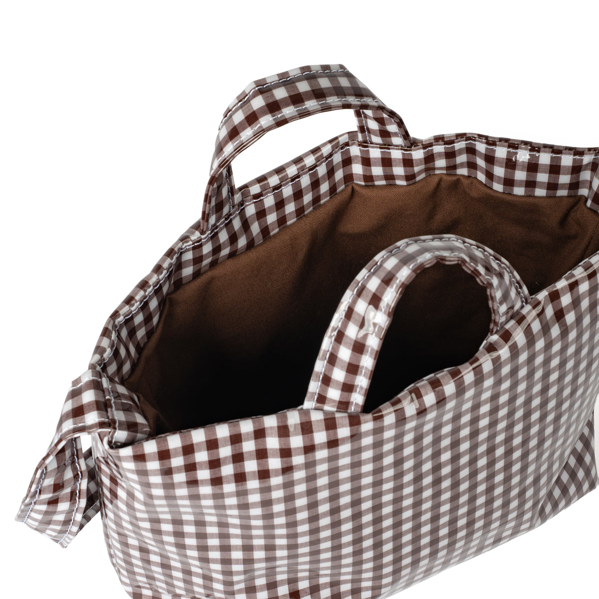 TEMBEA × Friday  SHOULDER BAG "GINGHAM BROWN"