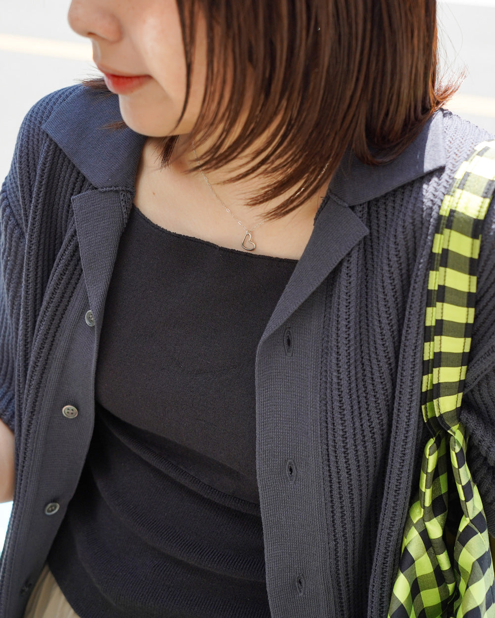 Yonetomi COTTON SUKASHI KNIT SHIRT -UNISEX