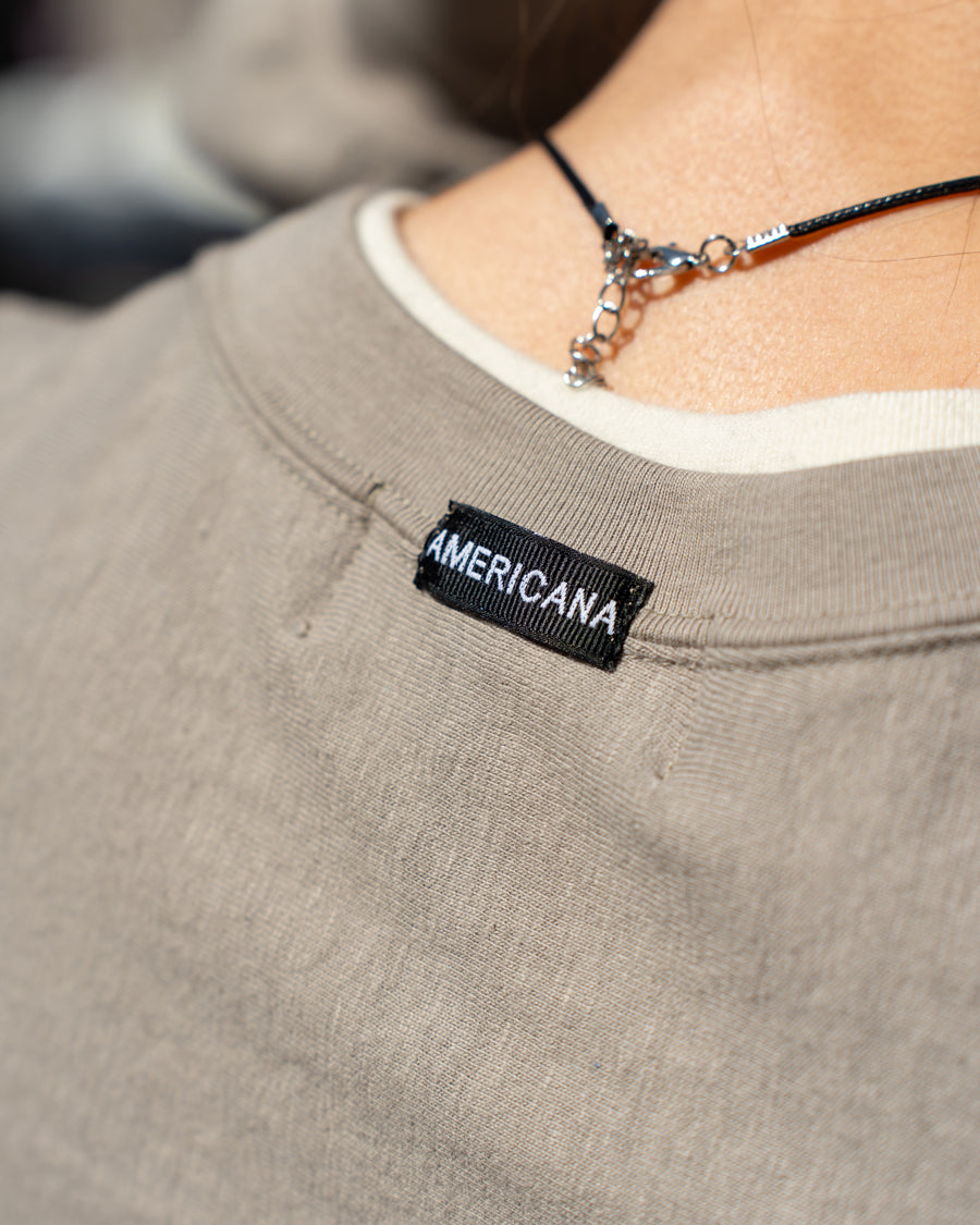 Americana  REVERSE WEAVE L/S Tee "Creative peaple"