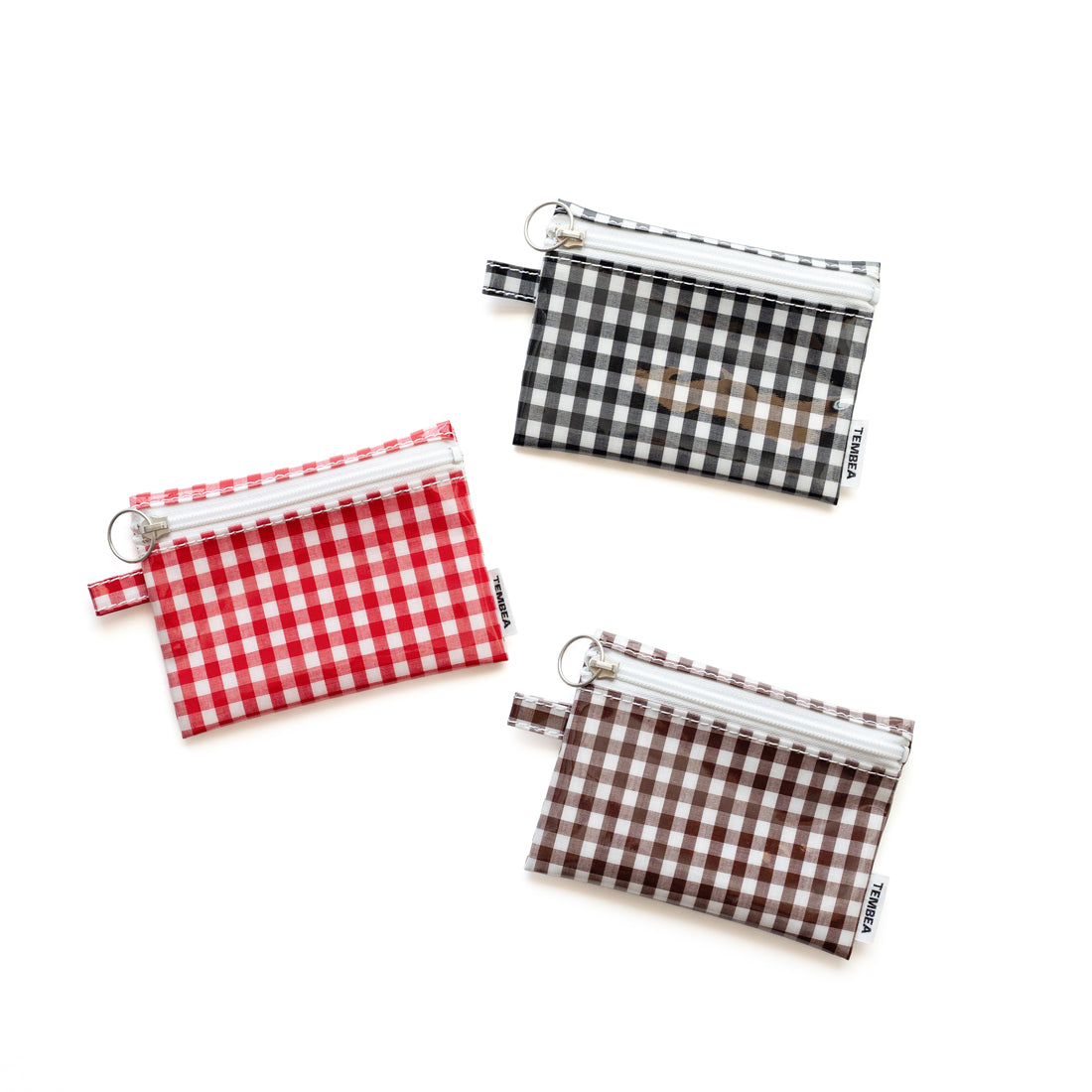 TEMBEA　FLAT POUCH SMALL -GINGHAM CHECK