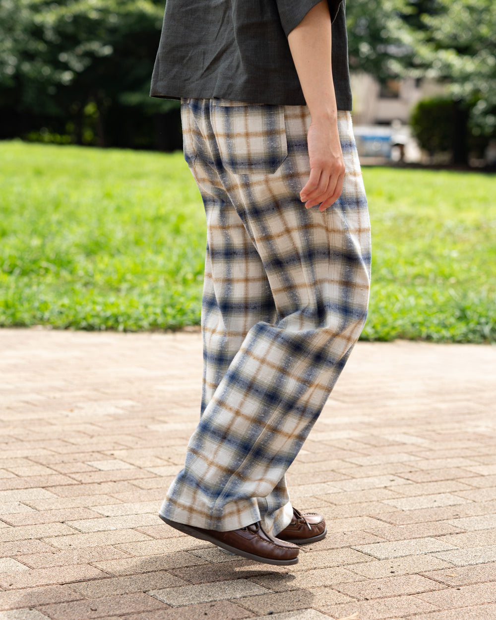 Oblada OMBRE CHECK PANTS