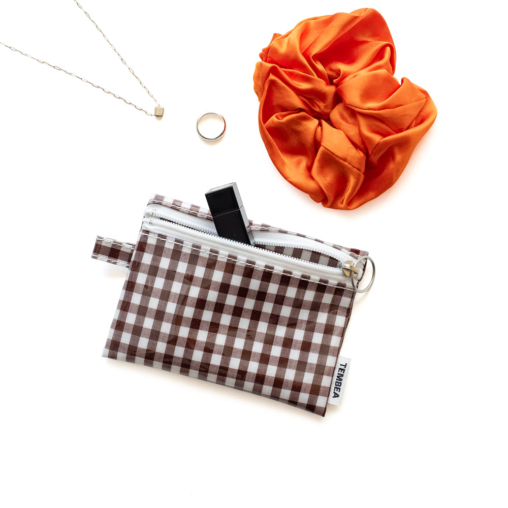 TEMBEA　FLAT POUCH SMALL -GINGHAM CHECK