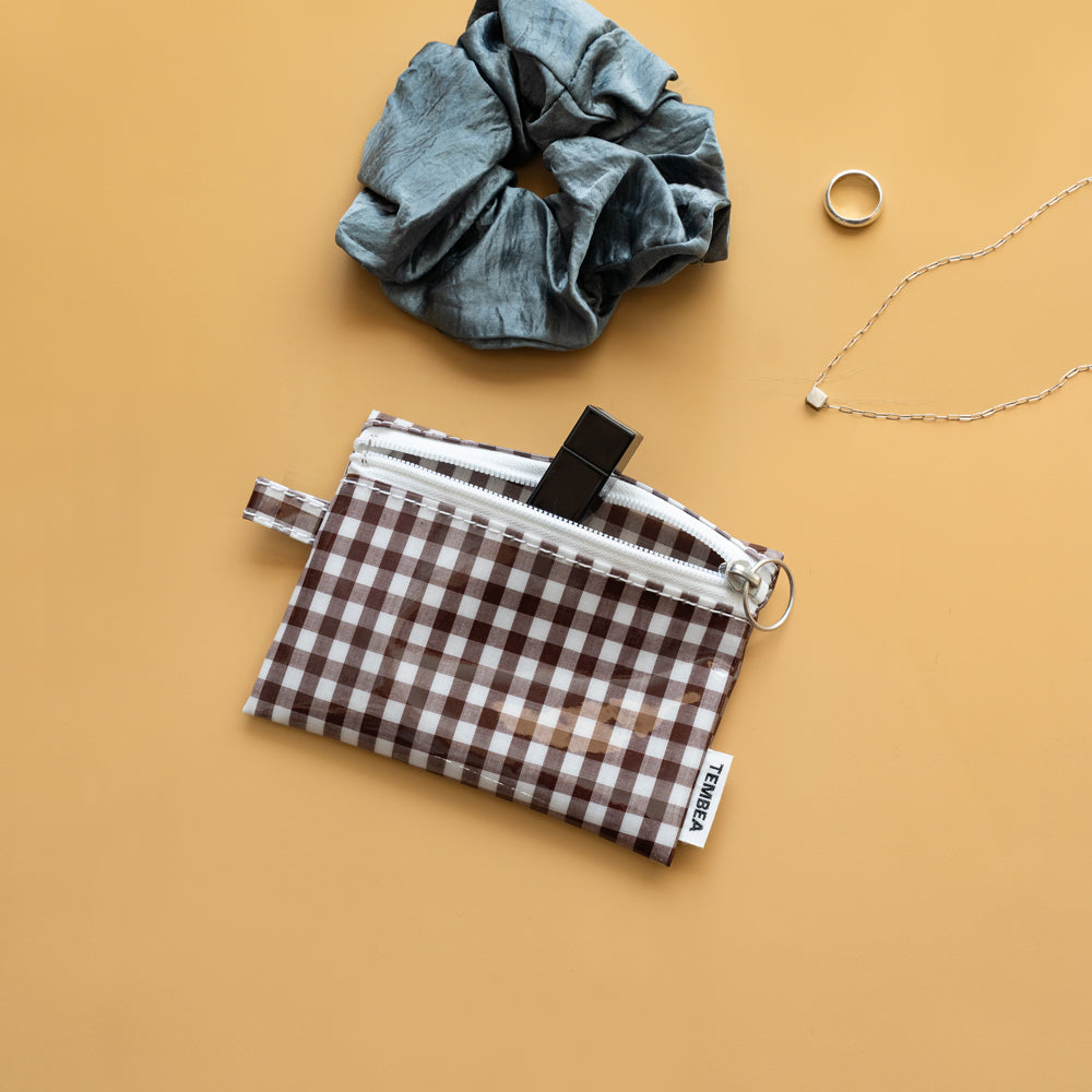 TEMBEA　FLAT POUCH SMALL -GINGHAM CHECK