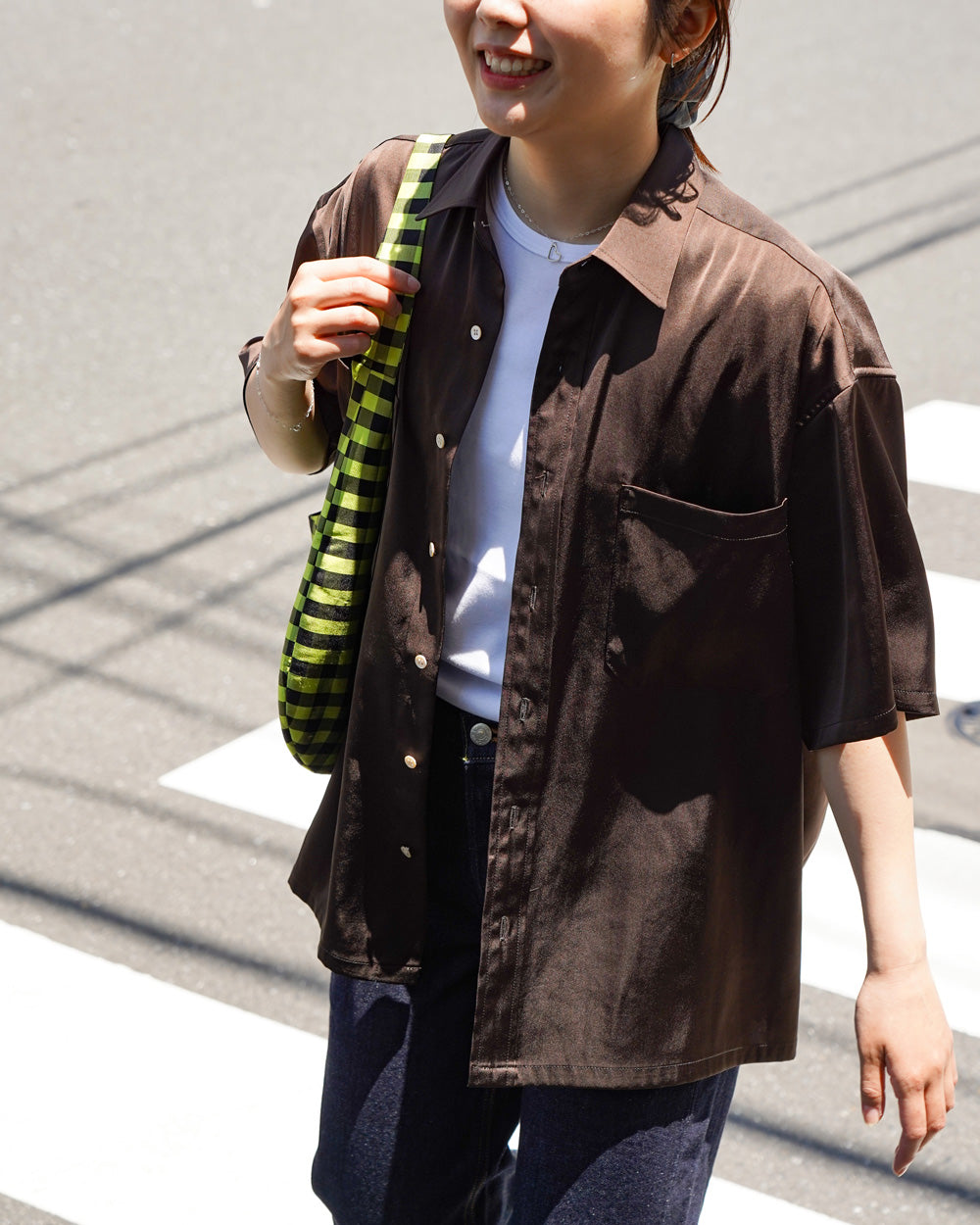 Oblada CINCH SATIN SHIRT サテンシャツ Oblada CINCH SATIN SHIRT サテンシャツ - メルカリ