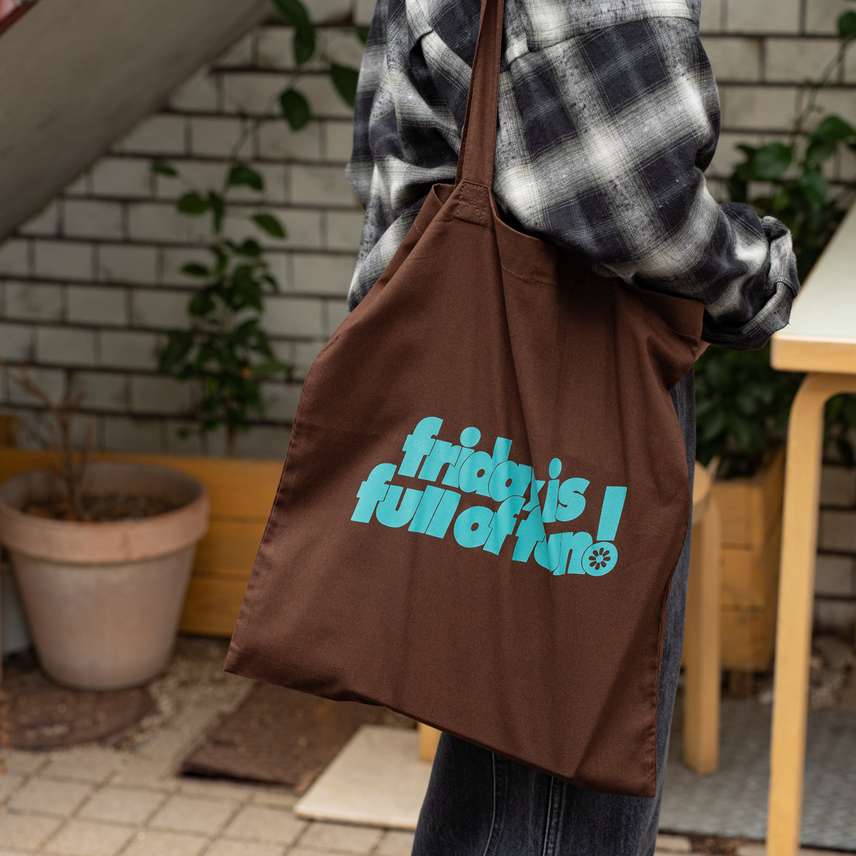 F F F   Tote bag  -Brown