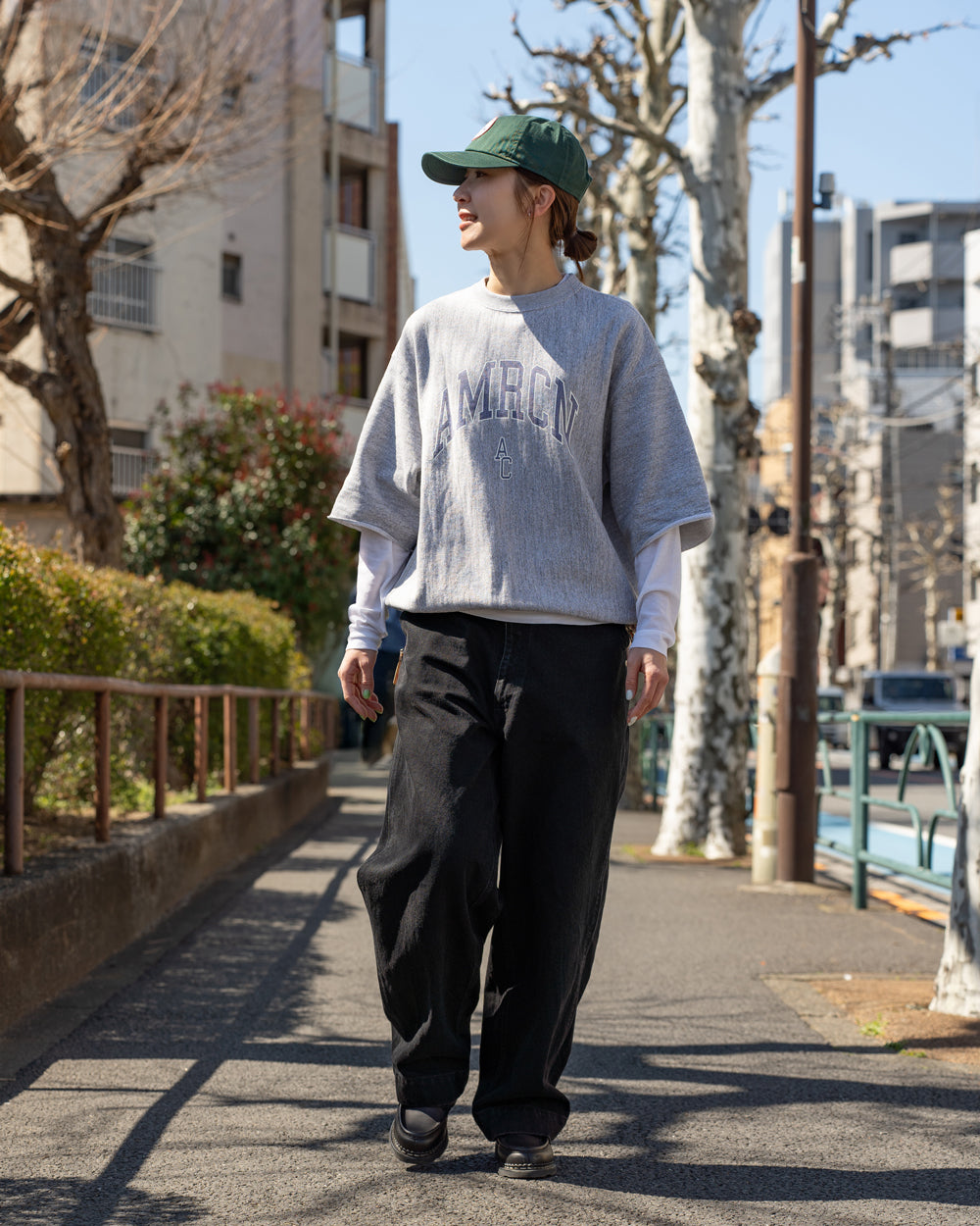 Americana CUT OFF REVERSE WEAVE SWEAT SHIRTS