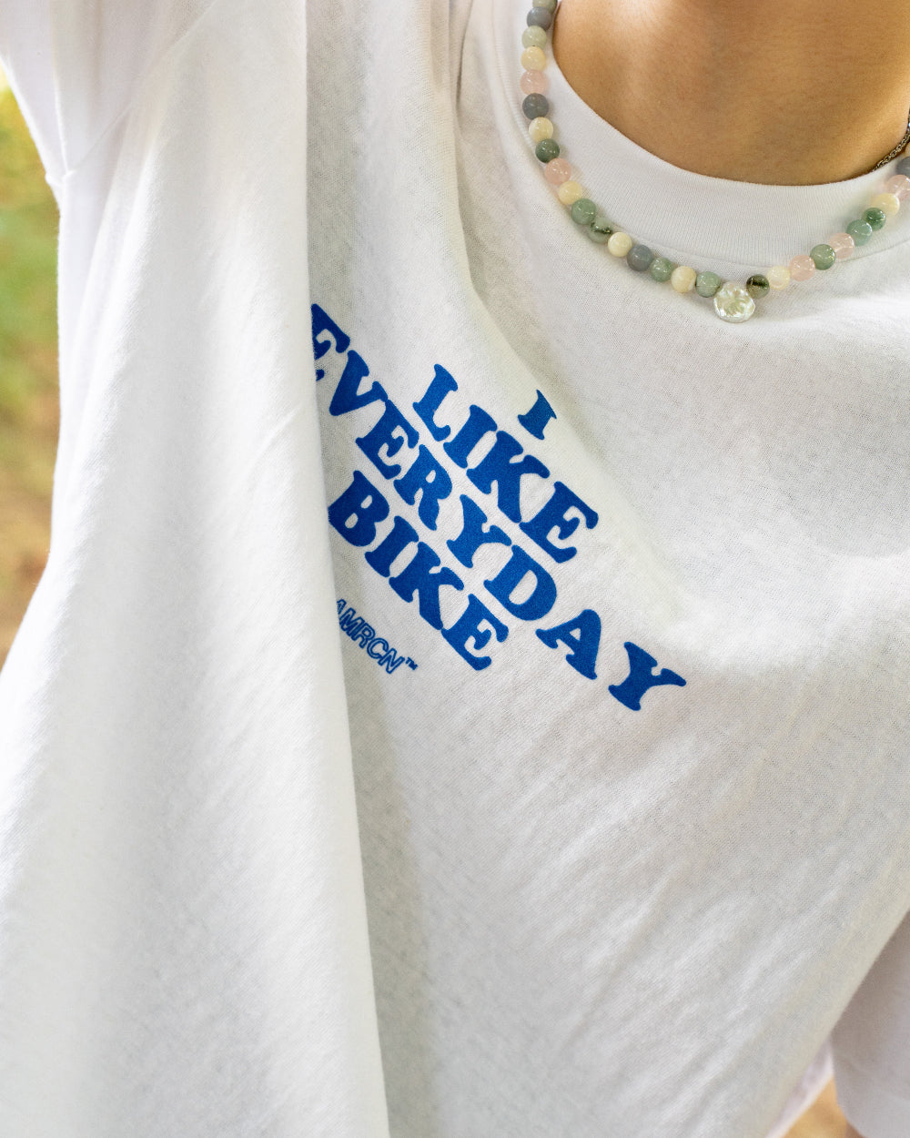 Americana × Friday   Print tee " I like everydaybike"