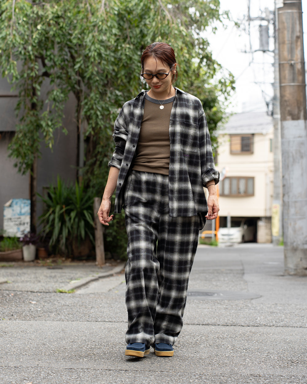 Oblada OMBRE CHECK PANTS