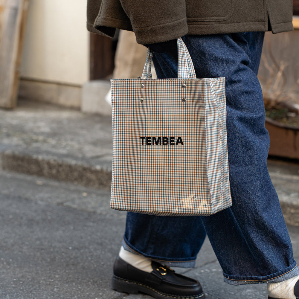 TEMBEA　PAPER TOTE SMALL -NEW CHECK