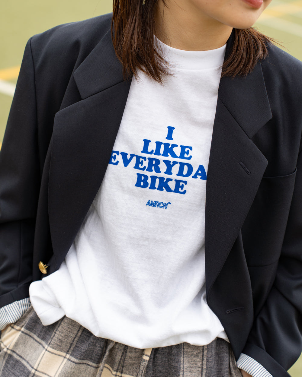 Americana × Friday   Print tee " I like everydaybike"