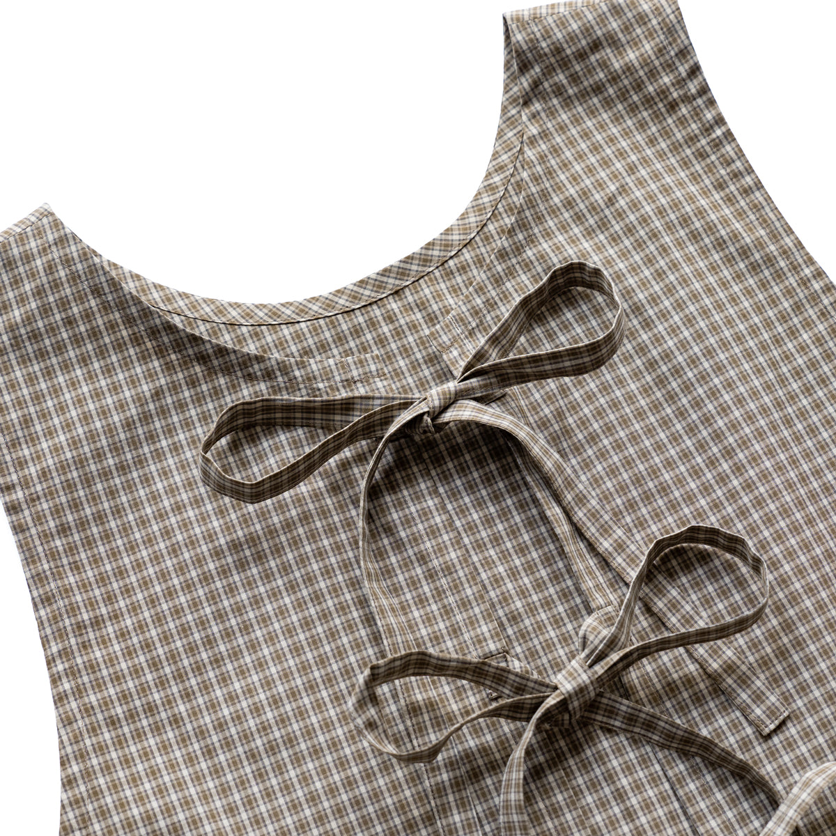 Americana × Friday  2way vest -Brown check