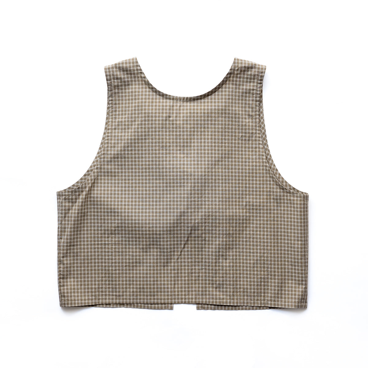 Americana × Friday  2way vest -Brown check