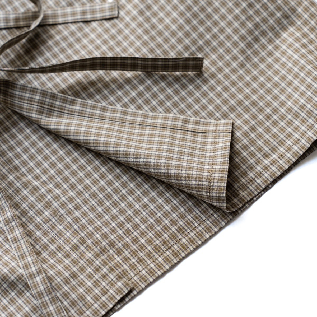Americana × Friday  2way vest -Brown check