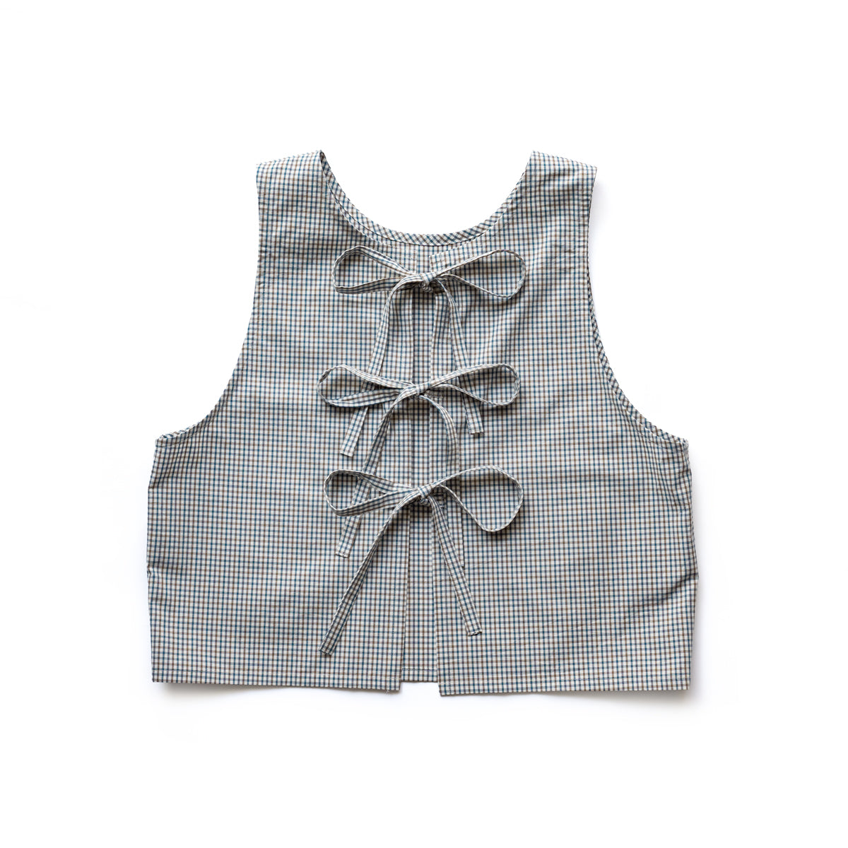Americana × Friday  2way vest -White check