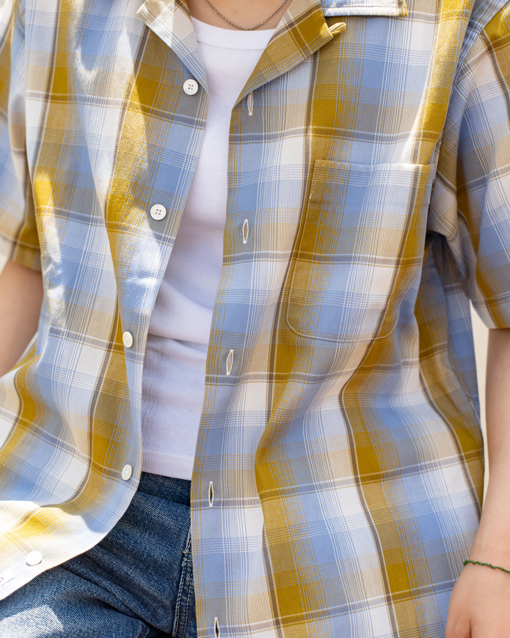 nanamica Open Collar Pique S/S Shirt
