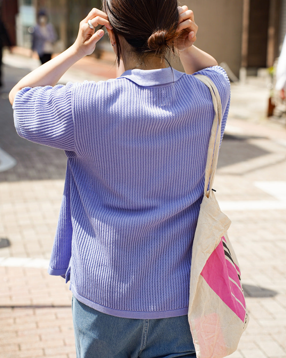 Yonetomi COTTON SUKASHI KNIT SHIRT -UNISEX