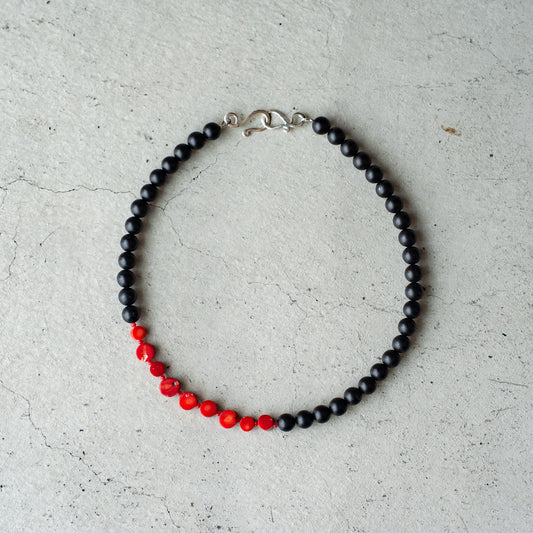 Melanie DeCourcey   Matt onyx with dyed coral