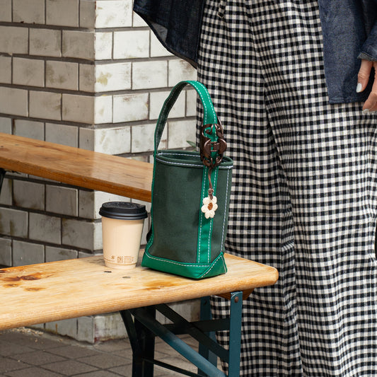 TEMBEA × Friday BAGUETTE TOTE MINI MINI "FORESTGREEN×GREEN"
