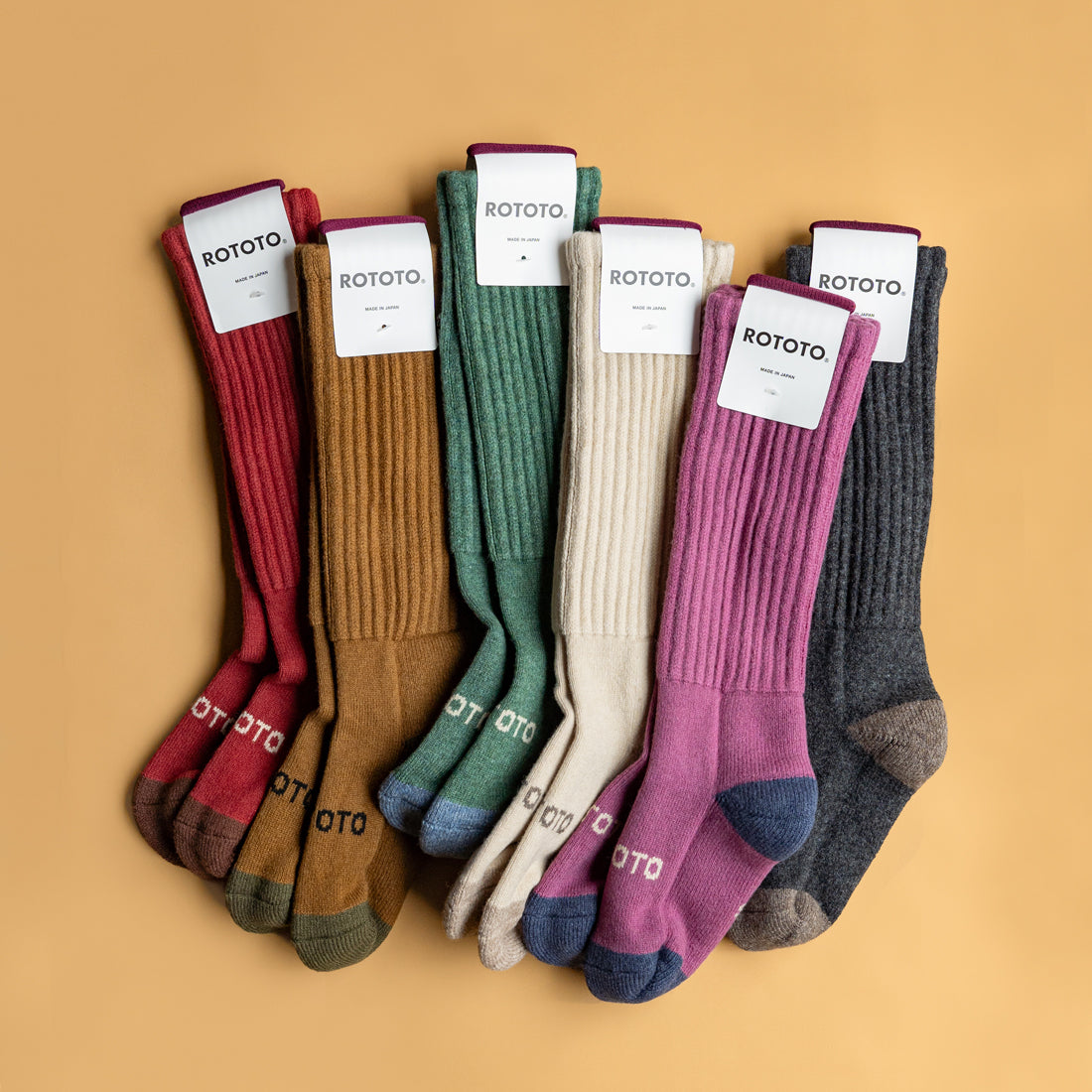 ROTOTO MERINO LAMBS WOOL HIGH SOCKS