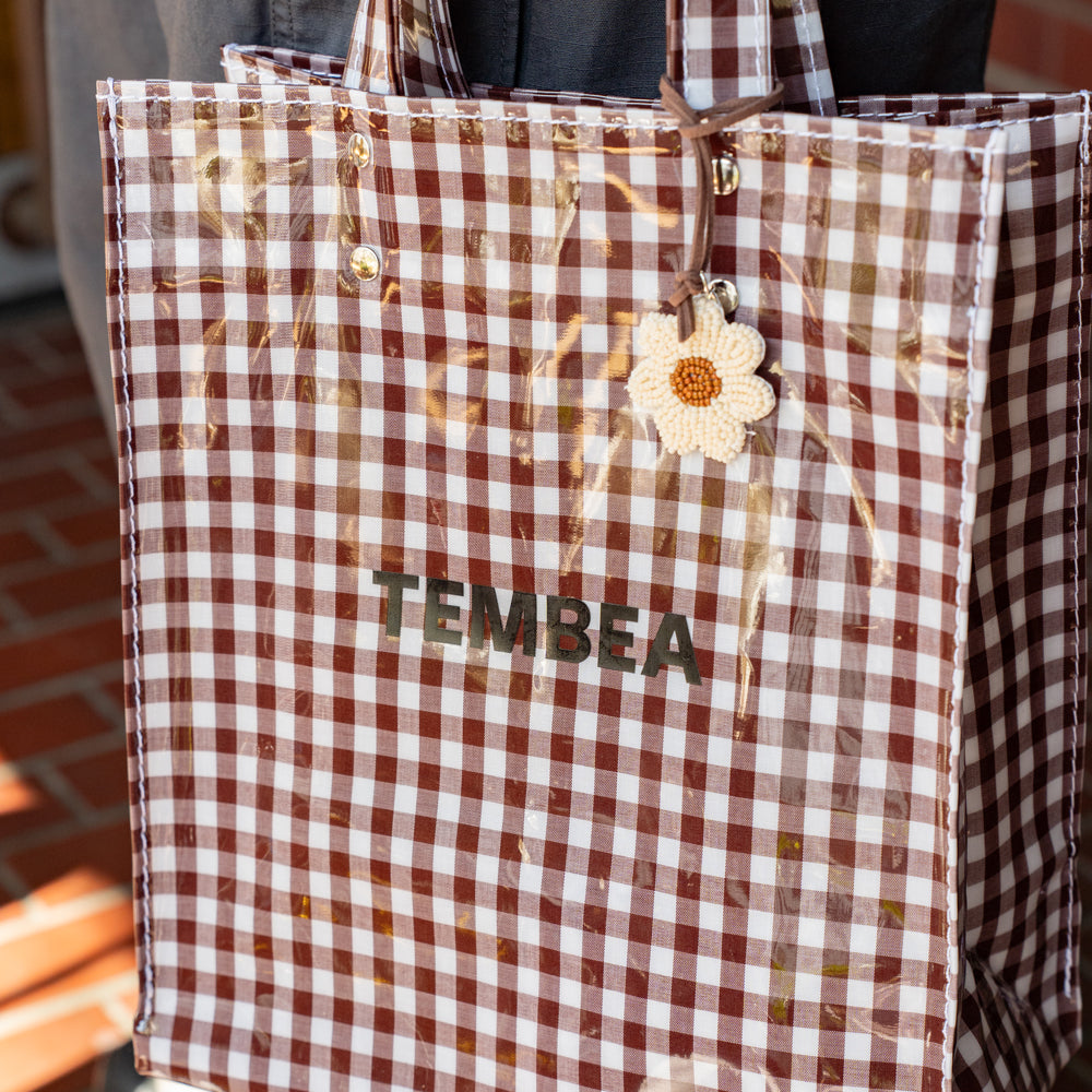 TEMBEA　PAPER TOTE SMALL -GINGHAM CHECK