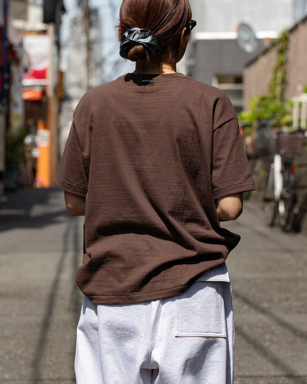 Americana × Friday  "AMERICANA CYCLERY" -Brown