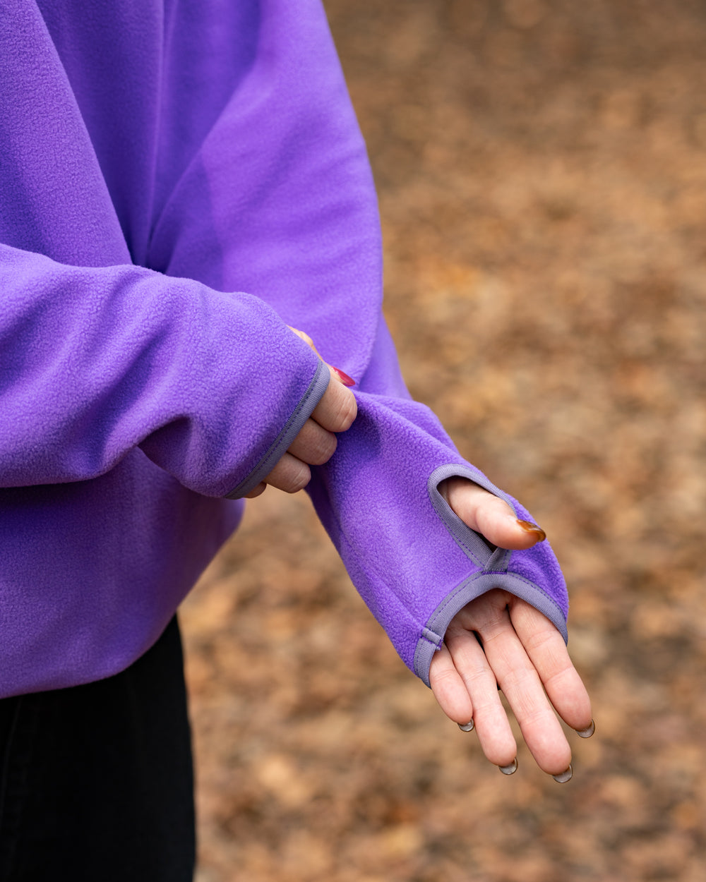 F F F   Fleece Pullover -Purple
