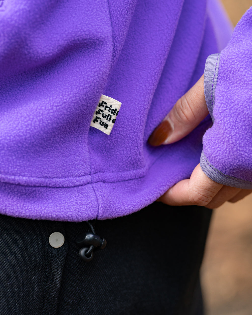 F F F   Fleece Pullover -Purple