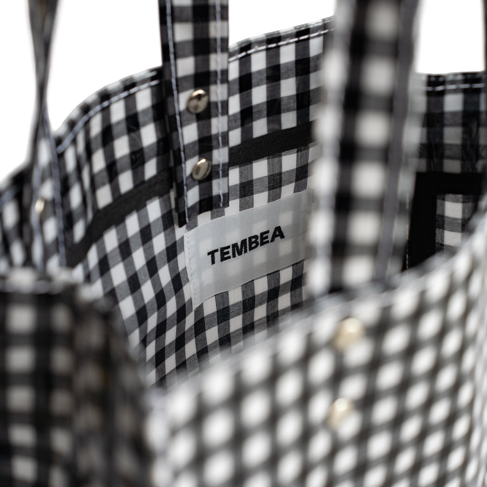 TEMBEA　PAPER TOTE SMALL -GINGHAM CHECK