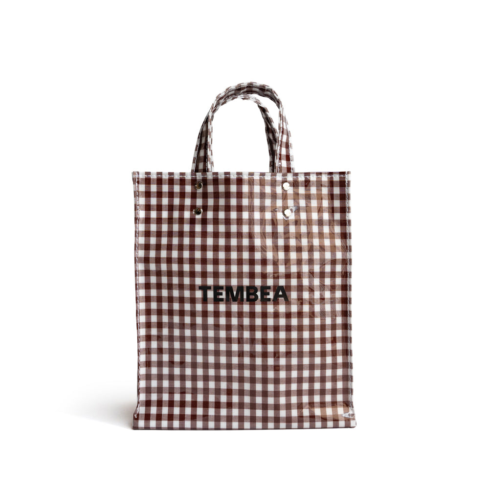TEMBEA　PAPER TOTE SMALL -GINGHAM CHECK