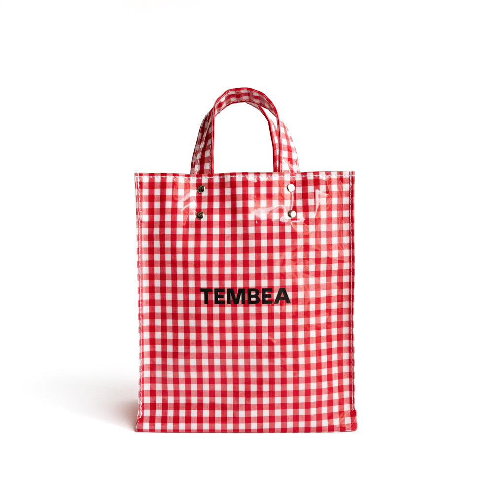 TEMBEA　PAPER TOTE SMALL -GINGHAM CHECK