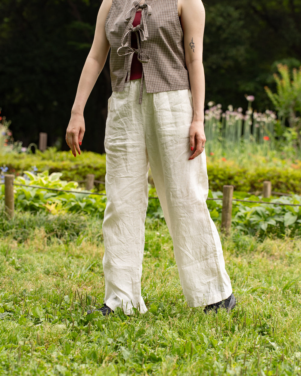 F F F   Easy pants  -Linen  "Off white"