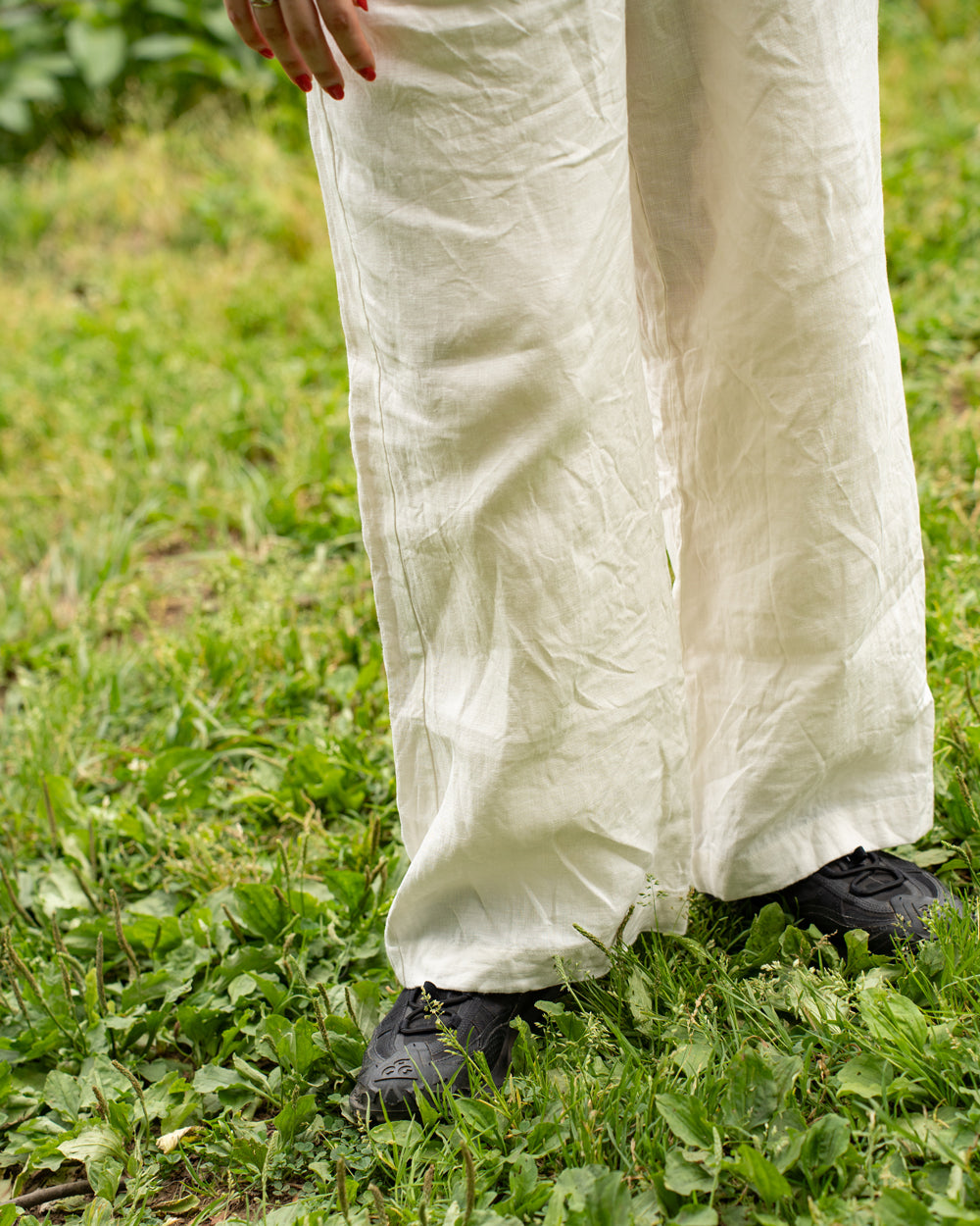 F F F   Easy pants  -Linen  "Off white"