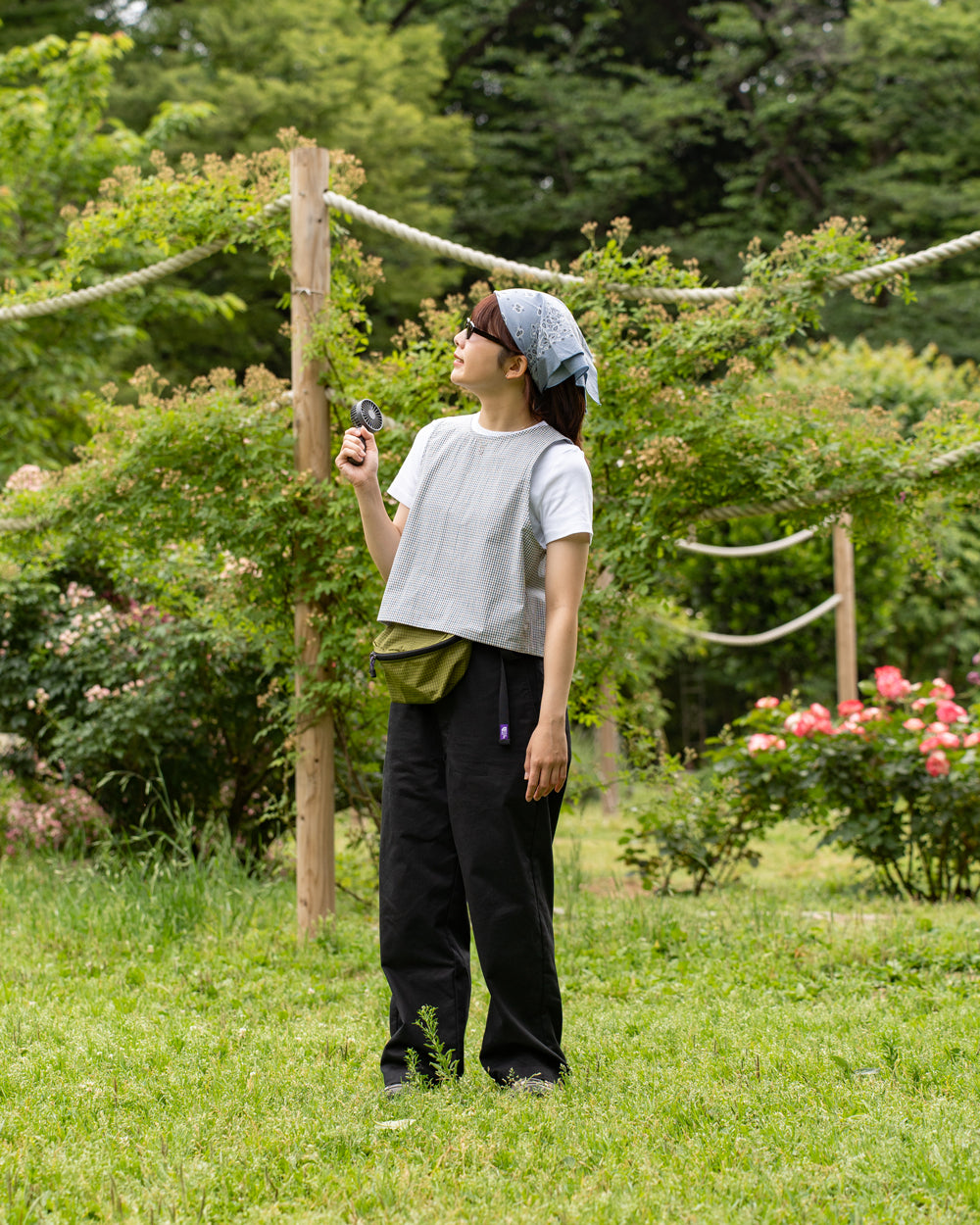 Americana × Friday  2way vest -White check