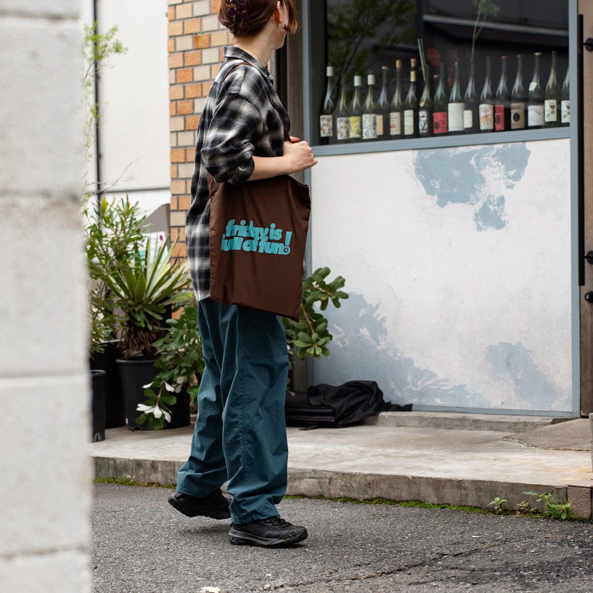 F F F   Tote bag  -Brown