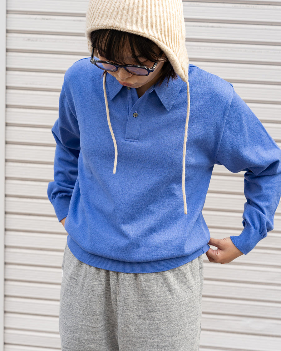 Yonetomi  LIGHT WAVE COTTON KNIT POLO
