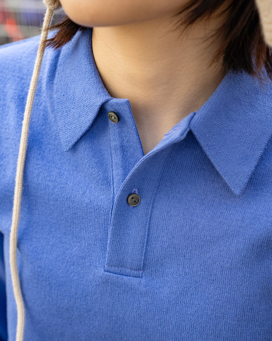 Yonetomi  LIGHT WAVE COTTON KNIT POLO